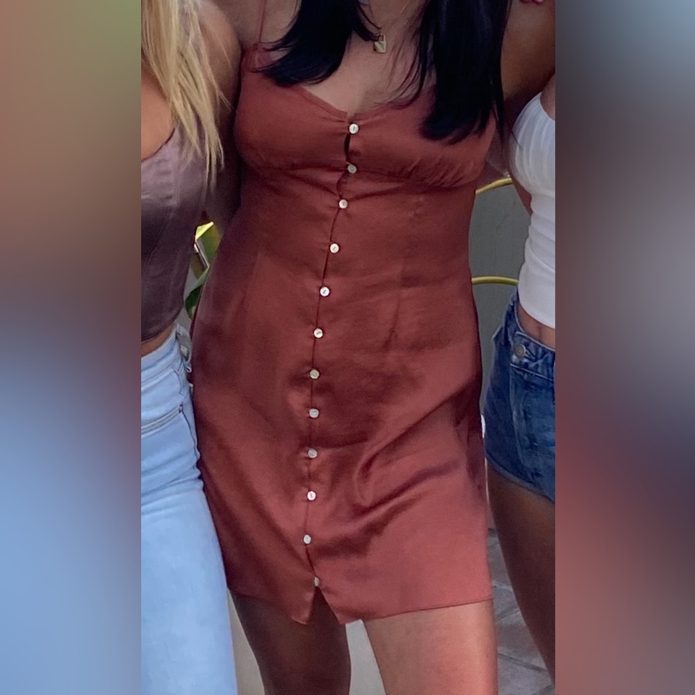 Aritzia Wilfred BLOOM brown dress